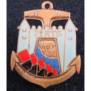 Insigne 7° Régiment de Tirailleurs Sénégalais DRAGO O METRA G. 414