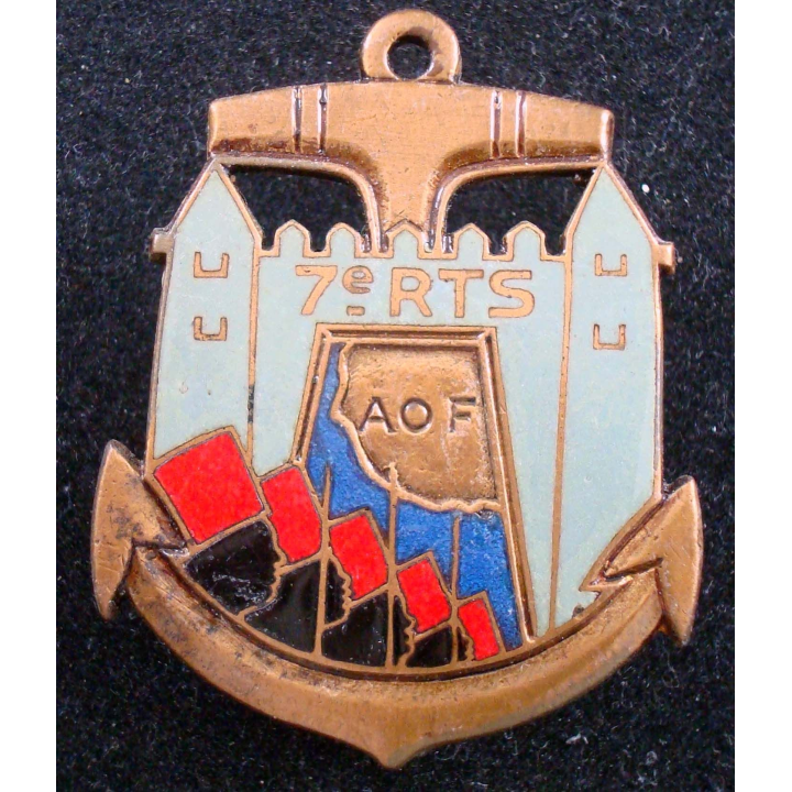 Insigne 7° Régiment de Tirailleurs Sénégalais DRAGO O METRA G. 414