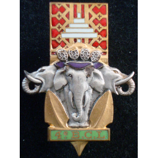 Insigne 4° Bataillon de Chasseurs Laotiens Drago Beranger H. 356 émail