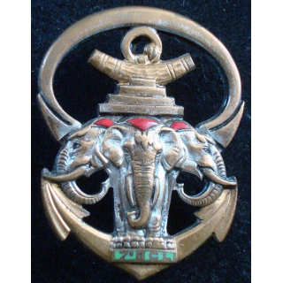 Insigne 7° Bataillon de Chasseurs Laotiens Drago Paris G. 804 en émail