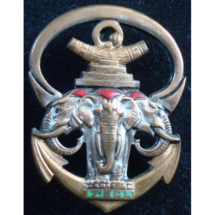 Insigne 7° Bataillon de Chasseurs Laotiens Drago Paris G. 804 en émail