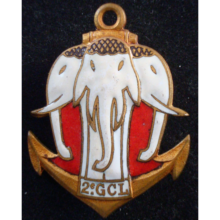 Insigne 2° Groupe de Chasseurs Laotiens Drago Beranger H.511 en émail