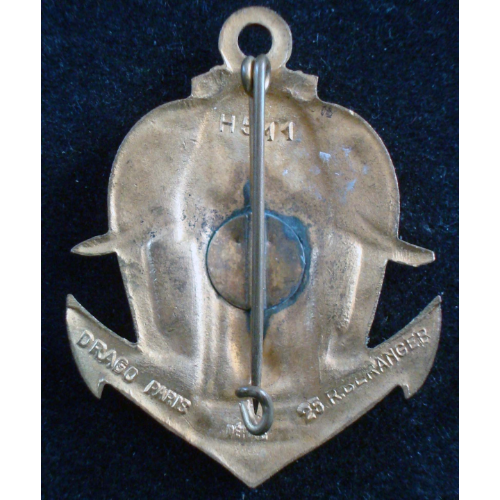 Insigne 2° Groupe de Chasseurs Laotiens Drago Beranger H.511 en émail