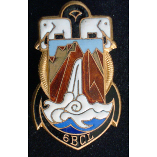 Insigne 6° Bataillon de Chasseurs Laotiens Drago Beranger Déposé émail