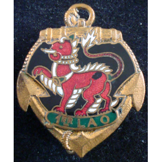 Insigne 1° Groupe de Chasseurs Laotiens Drago Beranger H.513 en émail