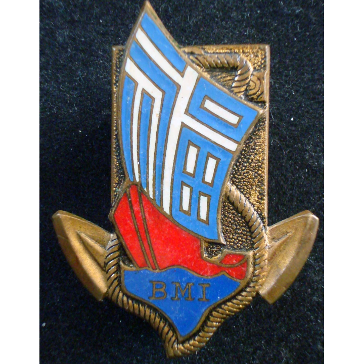 Insigne Bataillon de Marche Indochinois Drago Beranger H. 691 en émail
