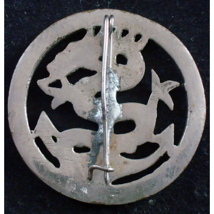 Insigne de béret Bataillon de Marche Indochinois fabrication locale