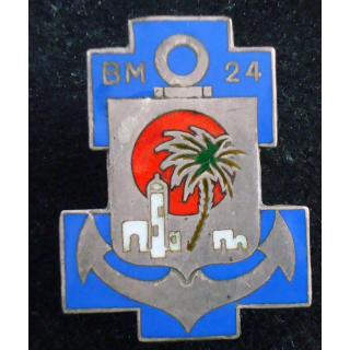 insigne 24° Bataillon de Marche 1° Division Française libre en émail