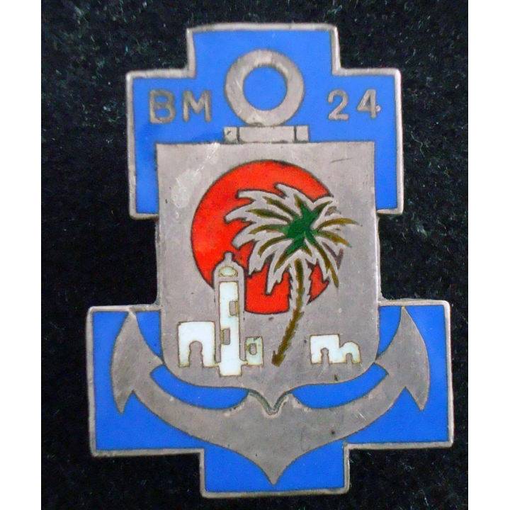 insigne 24° Bataillon de Marche 1° Division Française libre en émail