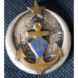 Insigne du 18° Régiment de Tirailleurs Sénégalais 18° RTS 18°RTS