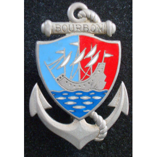 insigne Cie Coloniale de BOURBONDrago Paris H. 735 en émail