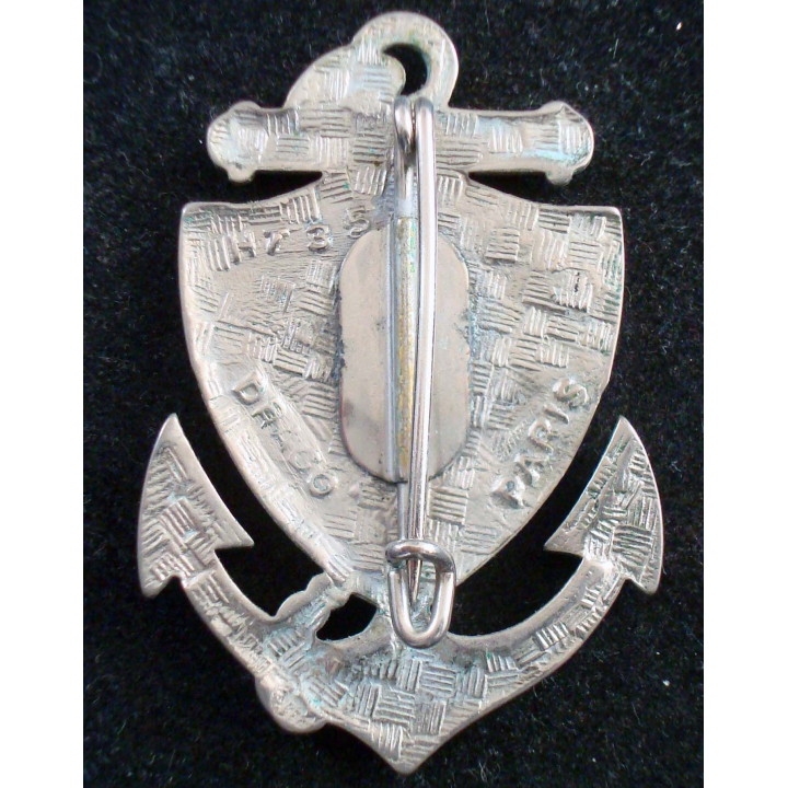 insigne Cie Coloniale de BOURBONDrago Paris H. 735 en émail