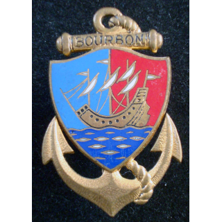 insigne Compagnie Coloniale de BOURBON Drago Beranger H. 735 en émail