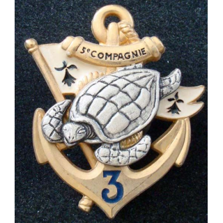 Insigne 3° Régiment d'Infanterie de Marine 5° Cie ARTHUS BERTRAND