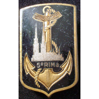 Insigne du 5° Régiment d'Infanterie de Marine DRAGO G. 1988 en émail