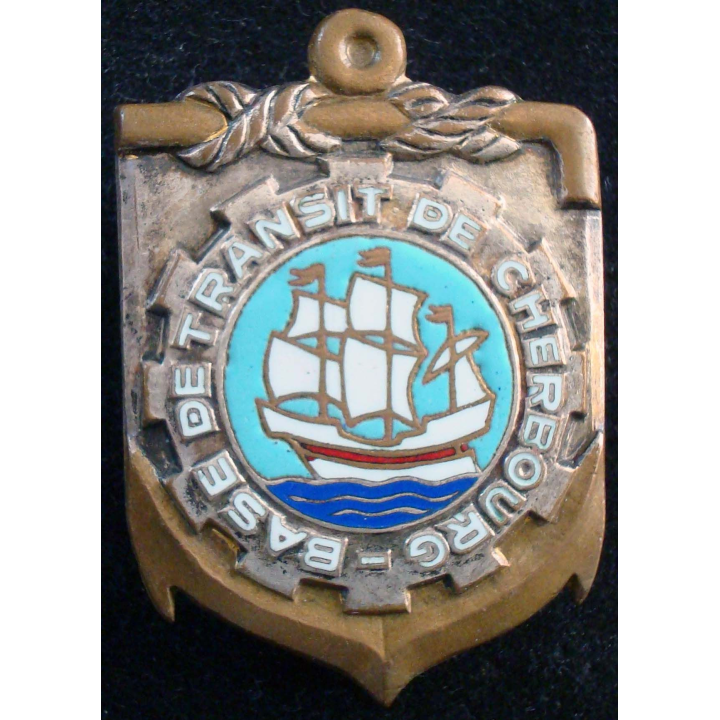 Insigne de la Base de Transit de CHERBOURG Arthus Bertrand en émail