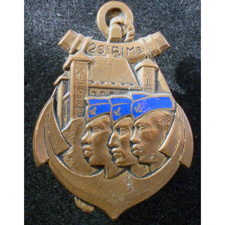 Insigne 29° Régiment d'Infanterie de Marine Drago Paris G. 1586 émail