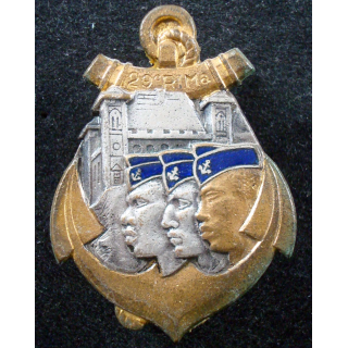 Insigne 29° Régiment d'Infanterie de Marine Drago Paris G. 1586 émail