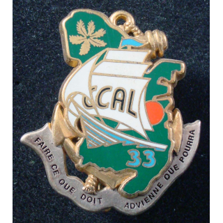 Insigne CCAL du 33° Régiment d'Infanterie de Marine Fraisse