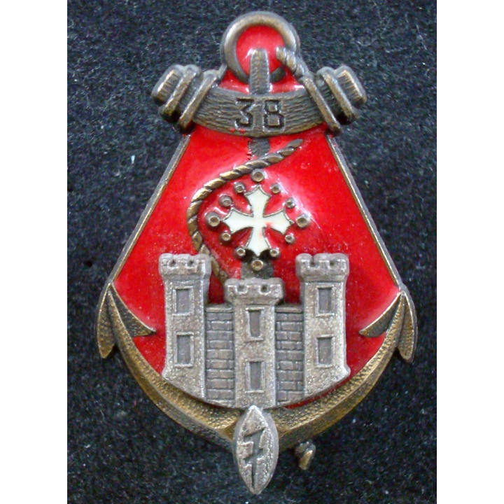 Insigne 7° Régiment d'Infanterie de Marine 38° G Camp Drago G. 3345
