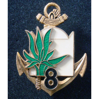 Insigne 8° Régiment d'Infanterie de Marine Delsart translucide