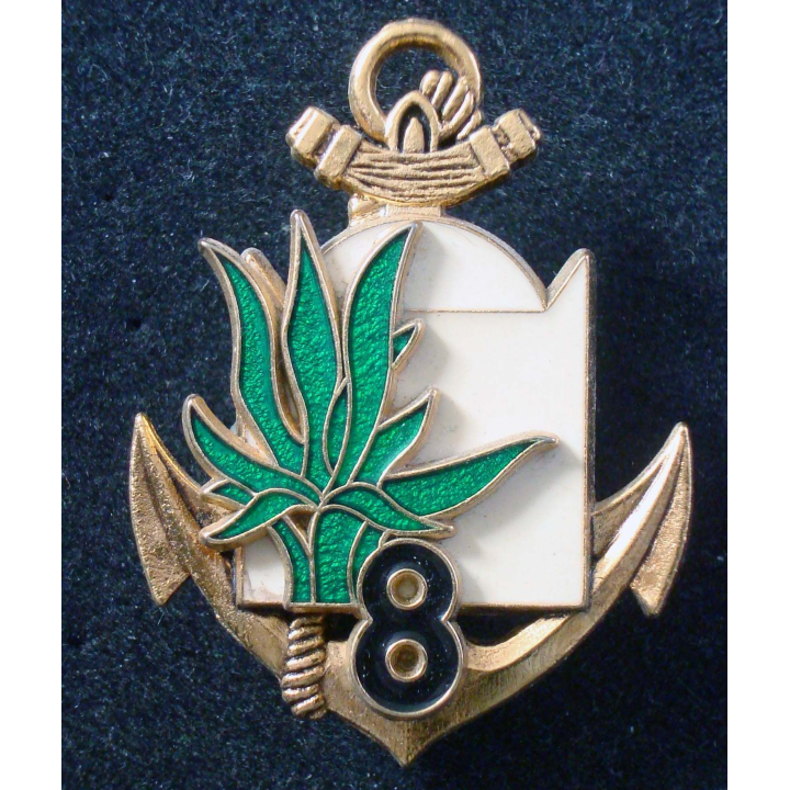 Insigne 8° Régiment d'Infanterie de Marine Delsart translucide