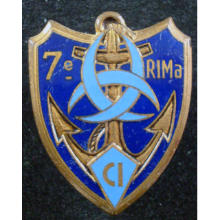 7° Régiment d'Infanterie de Marine CI Drago Paris G. 2086 en émail