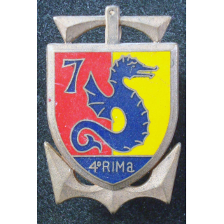 Insigne de la 7° Cie du 4° Régiment d'Infanterie de Marine Fraisse