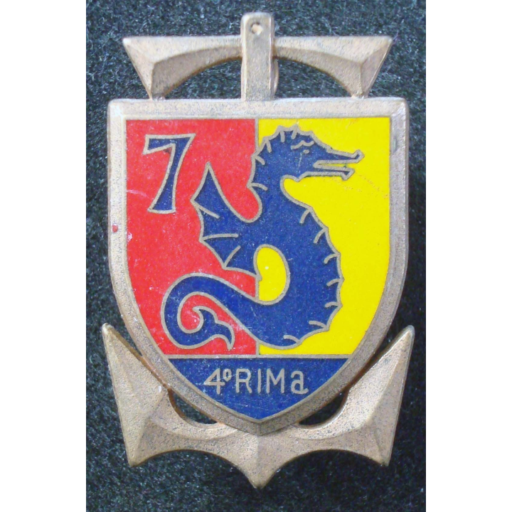 Insigne de la 7° Cie du 4° Régiment d'Infanterie de Marine Fraisse