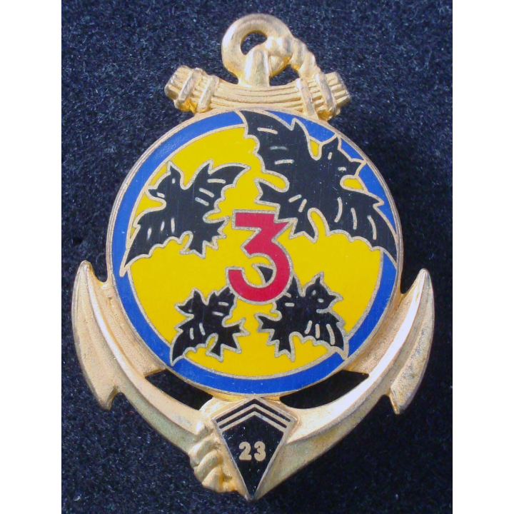 Insigne de la 3° Cie du 23° Bataillon d'Infanterie de Marine Drago