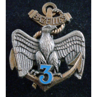 Insigne du 3° Régiment d'Infanterie de Marine type 4 Delsart G. 2479