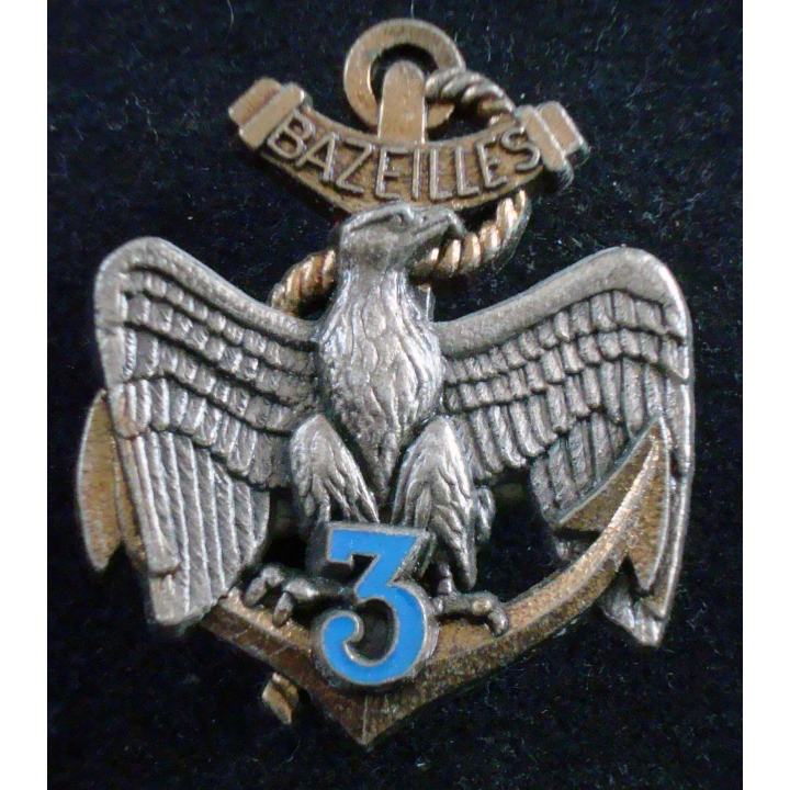 Insigne du 3° Régiment d'Infanterie de Marine type 4 Delsart G. 2479
