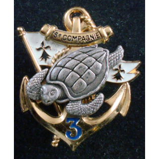 Insigne de la 5° Cie du 3° Régiment d'Infanterie de Marine Boussemart