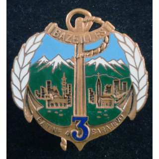 Insigne du BAT INF 4 du 3° Régiment d'Infanterie de Marine JY Segalen