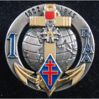 Insigne du 1° Régiment d'Infanterie de Marine Arthus Bertrand G. 4663