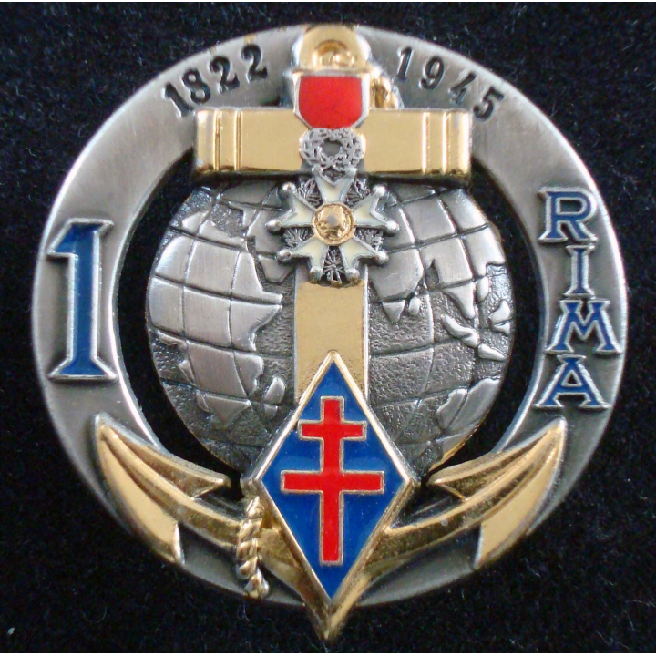 Insigne du 1° Régiment d'Infanterie de Marine Arthus Bertrand G. 4663