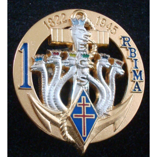 Insigne de l' ECS du 1° Régiment Blindé d’Infanterie de Marine Balme