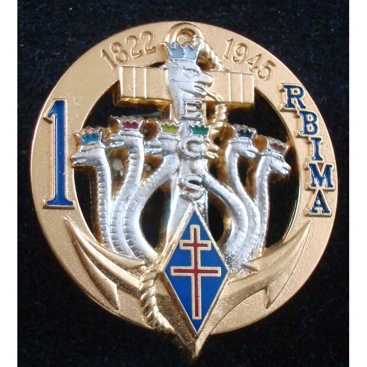 Insigne de l' ECS du 1° Régiment Blindé d’Infanterie de Marine Balme