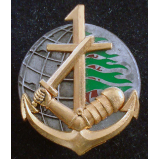 Insigne de la 1° Cie du 1° Régiment d'Infanterie de Marine Fraisse