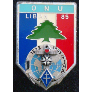 Insigne 1° Régiment d'Infanterie de Marine FINUL Liban 1985 Deslart