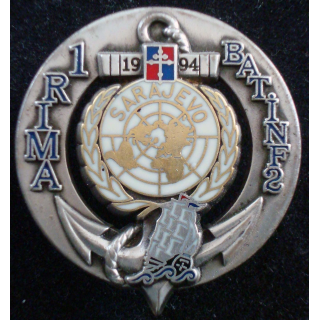 BAT INF 2 du 1° Régiment d'Infanterie de Marine FORPRONU 1994 Balme