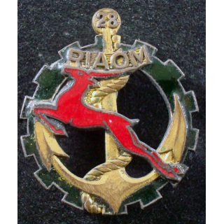 Insigne du 28° Régiment Inter Armes d’Outre Mer Drago G. 906 émail