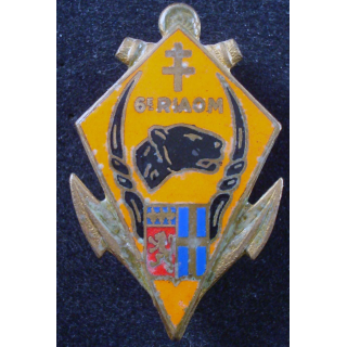 Insigne du 6° Régiment Inter Armes d’Outre Mer Drago G. 1650 en émail