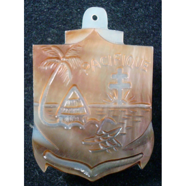 insigne du Régiment d’Infanterie de Marine du PACIFIQUE, en nacre