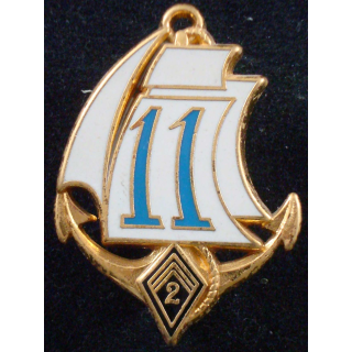 Insigne 11° Cie du 2° Régiment d'Infanterie de Marine type 1 Fraisse