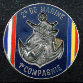 Insigne 1° Cie du 2° Régiment d'Infanterie de Marine Fraisse