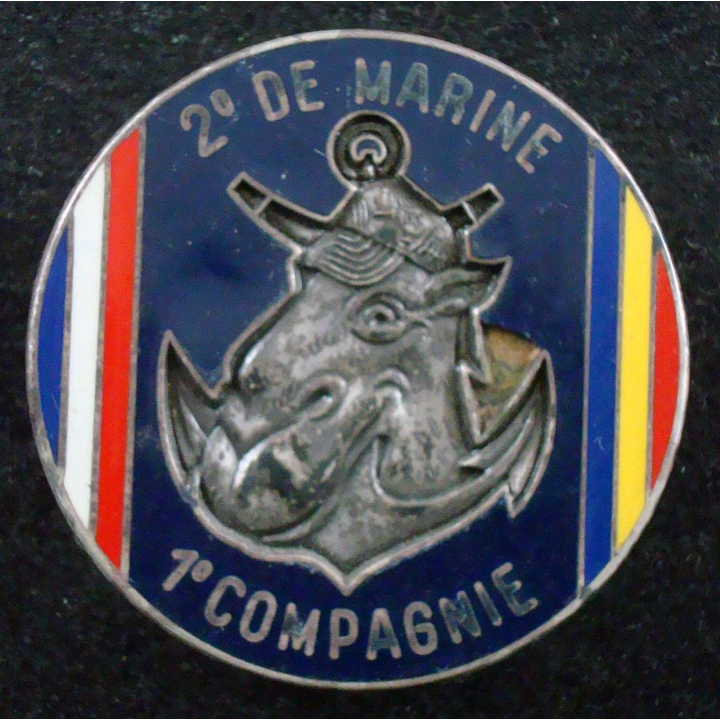 Insigne 1° Cie du 2° Régiment d'Infanterie de Marine Fraisse