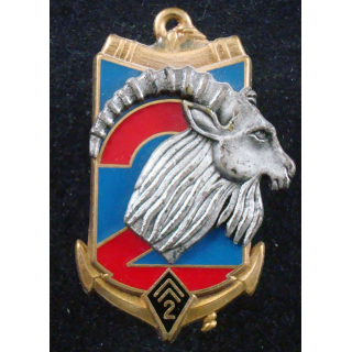 Insigne 2° Cie du 2° Régiment d'Infanterie de Marine fabricant Fraisse