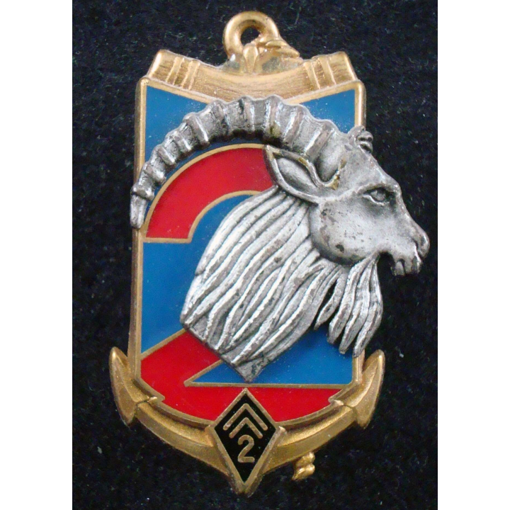 Insigne 2° Cie du 2° Régiment d'Infanterie de Marine fabricant Fraisse