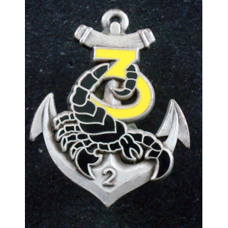 Insigne 3° Cie du 2° Régiment d'Infanterie de Marine Fraisse Paris